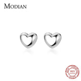 925 Silver Rose Hearts Stud Earrings for Women