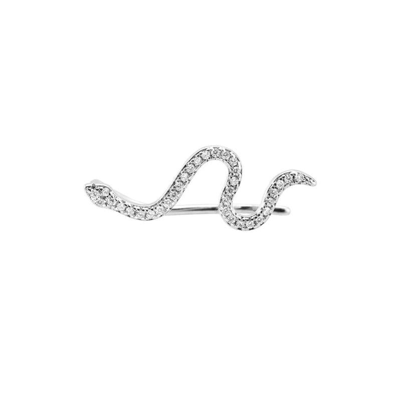925 Silver Plated Baby Snake Earring Piercing Fine Jewelry
