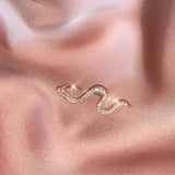 925 Silver Plated Baby Snake Earring Piercing Fine Jewelry