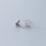 925 Silver CZ Butterfly Stud Earring Wedding Gift