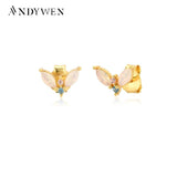 925 Silver Opal Oval Stud Earrings for Punk Style