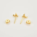 925 Silver Opal Oval Stud Earrings for Punk Style