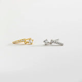 925 Silver Triangle Zircon Stud Earrings for Women Wedding