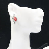 Emerald Sapphire Ruby CZ 925 Silver Stud Earrings