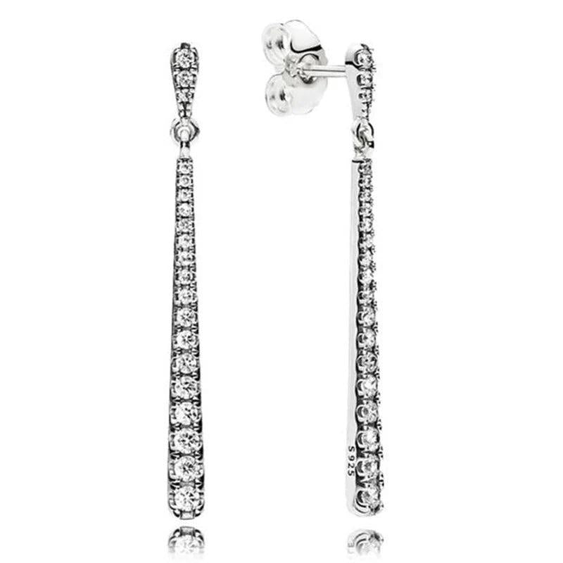 Crystal Earring Women 925 Sterling Silver Wedding Gift