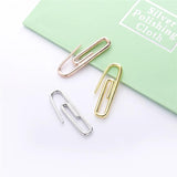 925 Silver Paper Clip Drop Earrings Punk Rock Dangle Jewelry