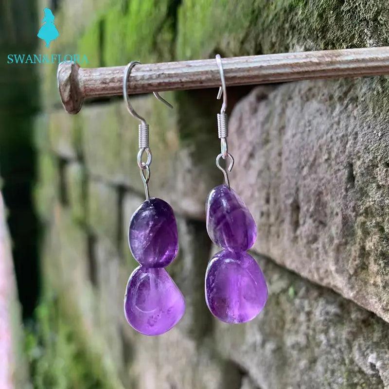 925 Sterling Silver Amethyst Earrings for Women