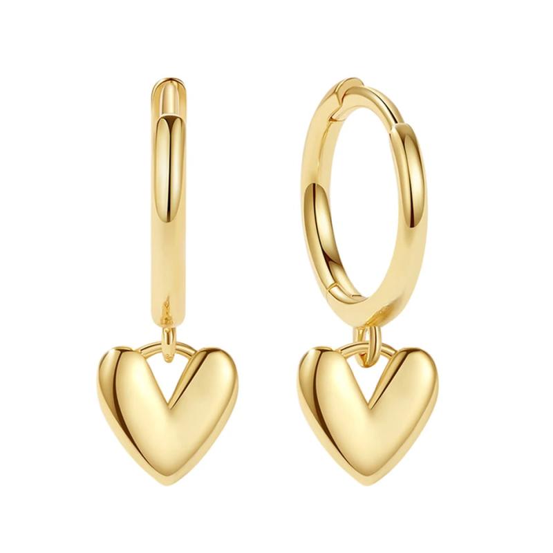 925 Silver Heart Pendant Earrings Love Charm Jewelry