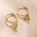 925 Silver Heart Pendant Earrings Love Charm Jewelry