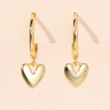 925 Silver Heart Pendant Earrings Love Charm Jewelry