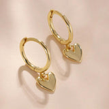 925 Silver Heart Pendant Earrings Love Charm Jewelry