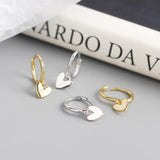 925 Silver Heart Pendant Earrings Love Charm Jewelry