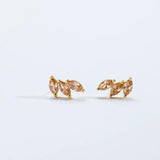 925 Silver Three Ovals Pear Stud Earrings Women Wedding Jewelry