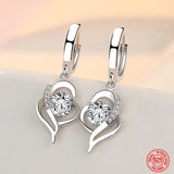 925 Silver Crystal Zircon Earrings for Women
