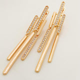 Geometric Tassel Stone 585 Dangle Earrings Exclusive Wedding Party Jewelry