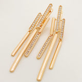 Geometric Tassel Stone 585 Dangle Earrings Exclusive Wedding Party Jewelry