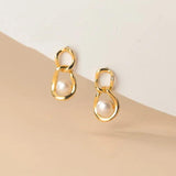 925 Silver Pearl Stud Earrings, Classic Minimalist Fine Jewelry
