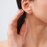 925 Silver Snake Earrings CZ Anti-Allergy Fine Jewelry