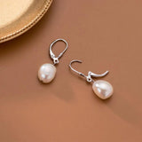 925 Sterling Silver Baroque Pearl Stud Earrings for Women Punk Gothic Jewelry