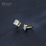 Small CZ Hoop Earrings 925 Sterling Silver Female Jewelry