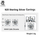 925 Silver 5mm AAAA CZ Stud Earrings Women 14K Jewelry APE57