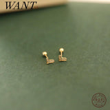 925 Silver Heart Stud Earrings for Women Teens