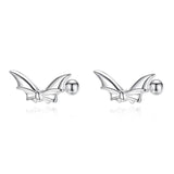 925 Sterling Silver Butterfly Wing Stud Earrings Wedding Party Jewelry