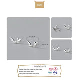 925 Sterling Silver Butterfly Wing Stud Earrings Wedding Party Jewelry