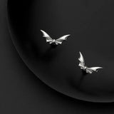 925 Sterling Silver Butterfly Wing Stud Earrings Wedding Party Jewelry