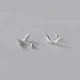925 Sterling Silver Butterfly Wing Stud Earrings Wedding Party Jewelry