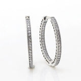 925 Silver Pan Earrings Crystal Wedding Jewelry