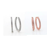 925 Silver Pan Earrings Crystal Wedding Jewelry