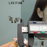 925 Silver Squirrel Pine Nut Stud Earrings for Girls