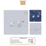 Trustdavis 925 Silver Triangle Stud Earrings for Women Girls Kids