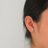 Trustdavis 925 Silver Triangle Stud Earrings for Women Girls Kids