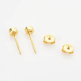 925 Silver Clear Zircon Opals Stud Earring Tiny Jewelry Clips