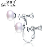 Freshwater Pearl Stud Earrings 925 Sterling Silver Women's Jewelry