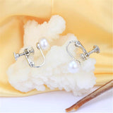 Freshwater Pearl Stud Earrings 925 Sterling Silver Women's Jewelry