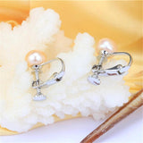 Freshwater Pearl Stud Earrings 925 Sterling Silver Women's Jewelry