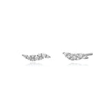 925 Silver Tiny Clear Stud Earring Women Wedding Small Classic Fine