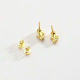 925 Silver Tiny Clear Stud Earring Women Wedding Small Classic Fine