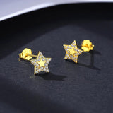 CZ Girl Stud Earrings 925 Silver Small Elegant Ear Rings