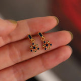 925 Sterling Silver Snowflake Earrings With Zircon