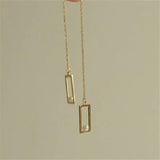 925 Silver Geometric Rectangular Tassel Earrings for Women