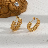 Bohemian Lace Bead Earrings Geometric Hoop Jewelry