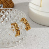 Bohemian Lace Bead Earrings Geometric Hoop Jewelry