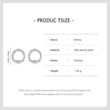 CZ Stud Earrings 925 Silver Geometric Fine Jewelry