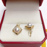 Pearl Earrings 14k Plating Natural Pearl Jewelry Gift