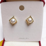 Pearl Earrings 14k Plating Natural Pearl Jewelry Gift
