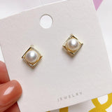 Pearl Earrings 14k Plating Natural Pearl Jewelry Gift